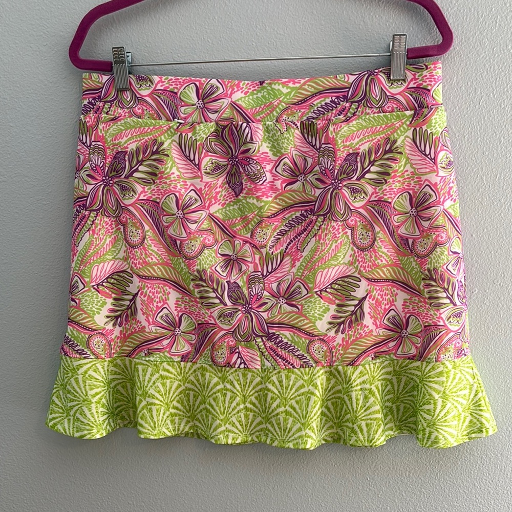 Bubble Mini Skort Pink Green Resort